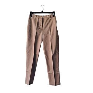 Lands' End Greenish Khaki High Rise Elastic Waist Straigh Leg Pant - 8 X 30